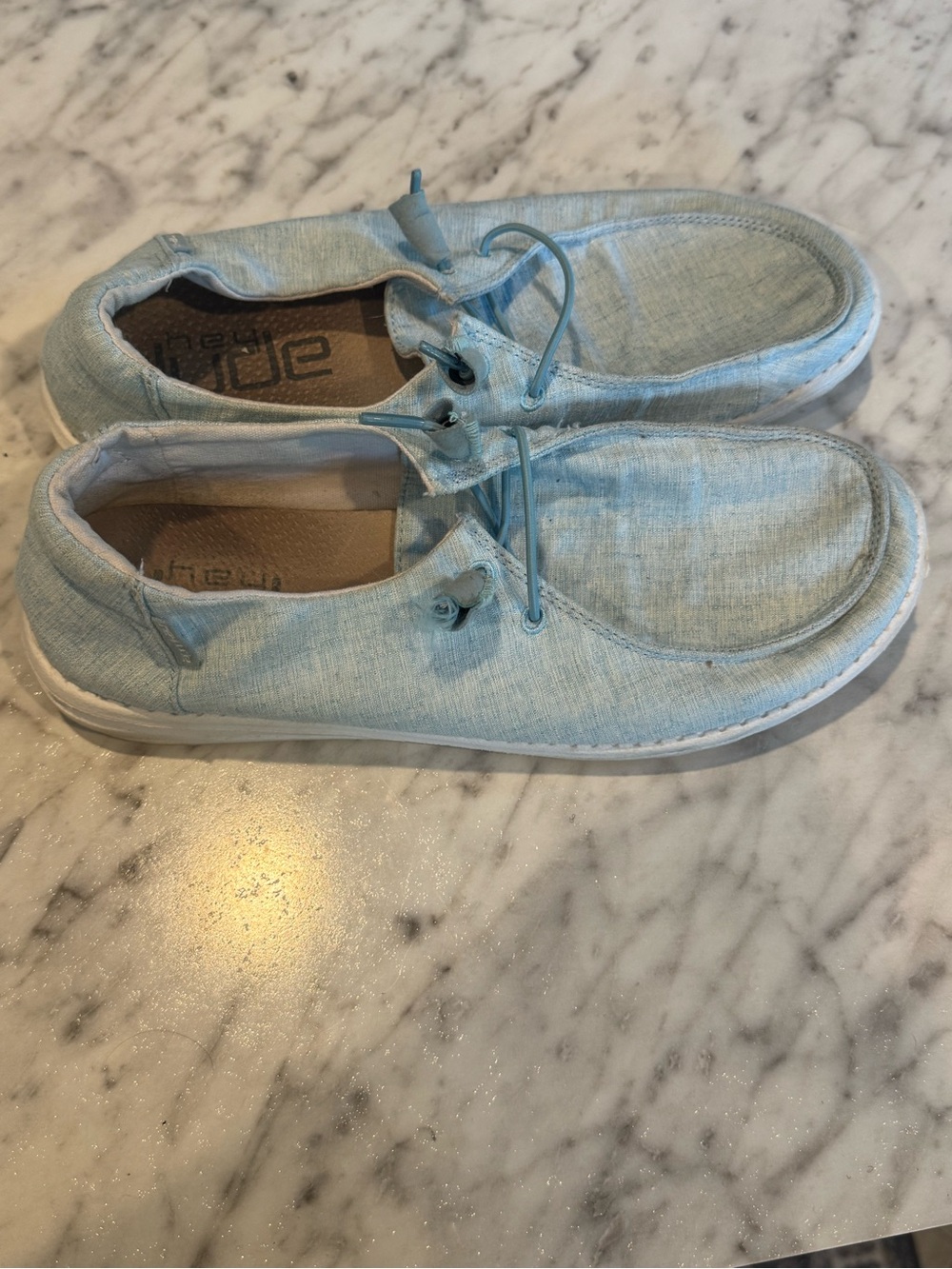 Hey Dude Wendy Light Blue Slip-On Loafers - Picture 2 of 8